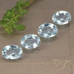 Pedras preciosas de Topázio Céu azul natural de 3.66 ct, oval, VVS-VS
