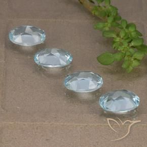 Pedras preciosas de Topázio Céu azul natural de 3.66 ct, oval, VVS-VS