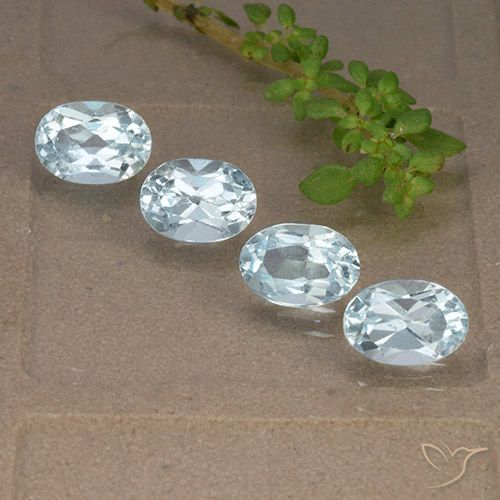 4.10ctw Natural Céu azul Topázio, oval, VVS-VS