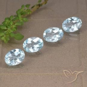 Pedras preciosas de Topázio Céu azul natural de 3.28 ct, oval, VVS-VS