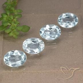 Pedras preciosas de Topázio Céu azul natural de 4.12 ct, oval, VVS-VS