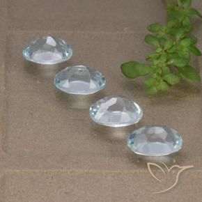 Pedras preciosas de Topázio Céu azul natural de 4.12 ct, oval, VVS-VS