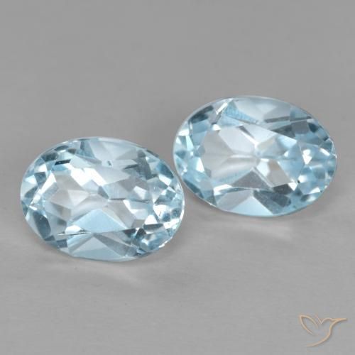 Pedras preciosas de Topázio Céu azul natural de 2.18 ct, Corte Oval, VVS-VS