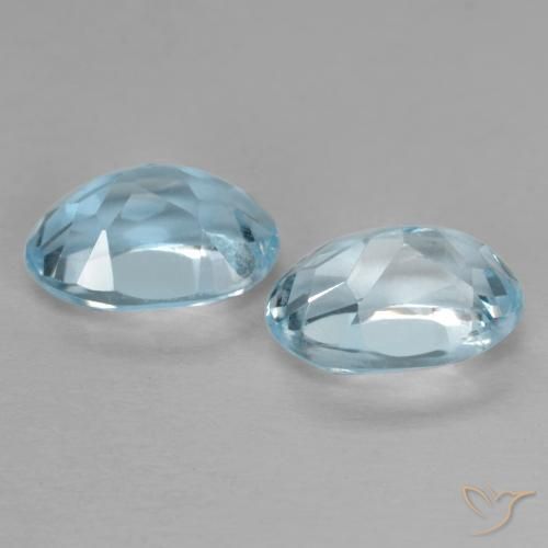 Pedras preciosas de Topázio Céu azul natural de 2.18 ct, Corte Oval, VVS-VS