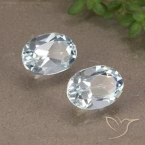 Pedras preciosas de Topázio Céu azul natural de 2.03 ct, oval, VVS-VS