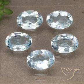 Pedras preciosas de Topázio Céu azul natural de 4.56 ct, oval, VVS-VS