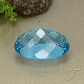 Topázio Azul Suíço Natural 37.42ct, oval, VVS-VS