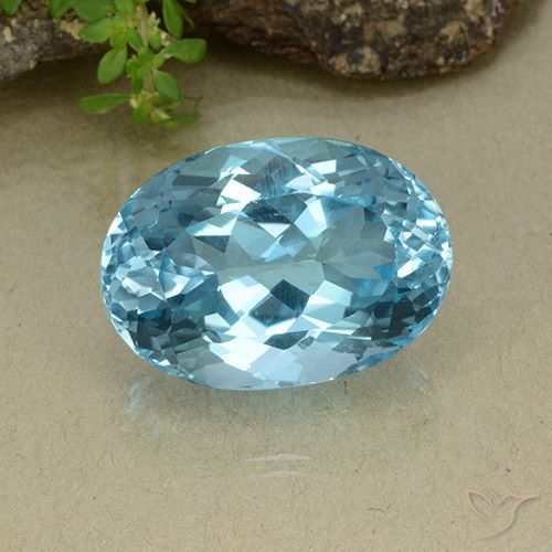 43.06ct Natural Azul Suíço Topázio, oval, VVS-VS