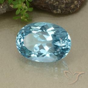 Topázio Azul Suíço Natural 43.06ct, oval, VVS-VS