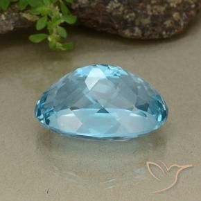 Topázio Azul Suíço Natural 43.06ct, oval, VVS-VS