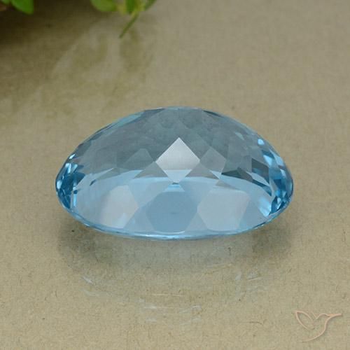 Topázio Azul Suíço Natural 35.73ct, oval, VVS