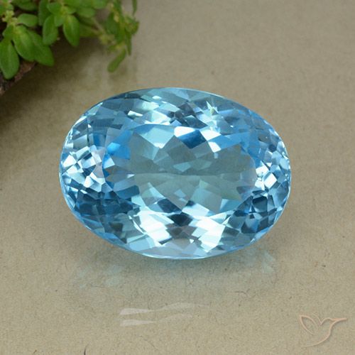 42.86ct Natural Azul Suíço Topázio, oval, VS