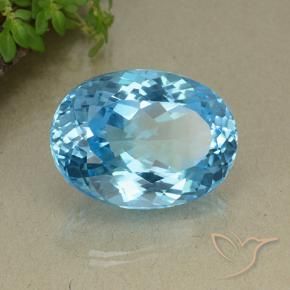 Topázio Azul Suíço Natural 42.86ct, oval, VS