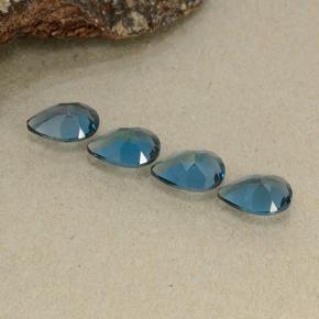 Pedras preciosas de topázio azul natural de 3,07 ct, formato de pêra, VVS-VS