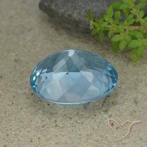 Topázio Azul Suíço Natural 33.77ct, oval, VVS-VS