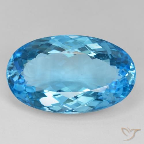 40.56ct Natural Azul Suíço Topázio, oval, VVS-VS