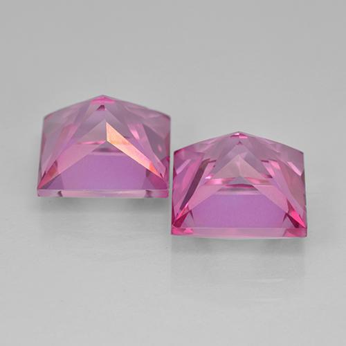 Pedras preciosas de Topázio Magenta Profundo natural de 12.88 ct, Quadrado, VVS-VS