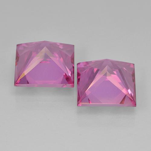 Pedras preciosas de Topázio Rosa escuro natural de 12.52 ct, Quadrado, VVS-VS