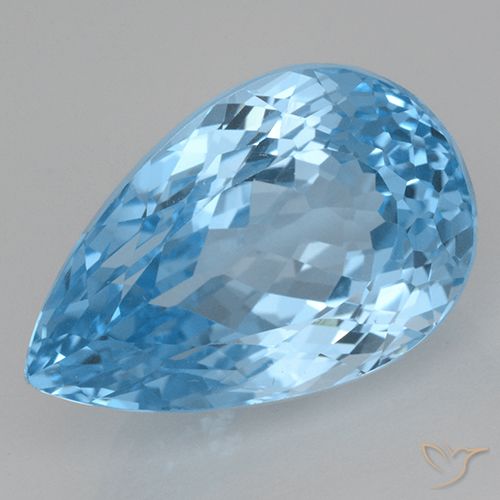 28.27ct Natural Azul Suíço Topázio, Formato de pêra, VVS