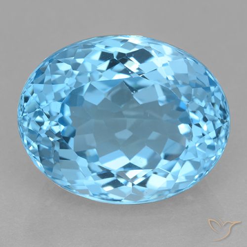 22.13ct Natural Azul Suíço Topázio, oval, VVS