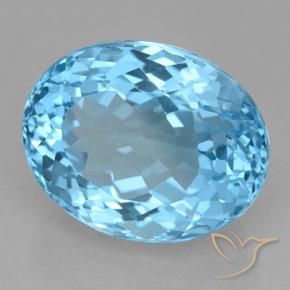 Topázio Azul Suíço Natural 22.13ct, oval, VVS