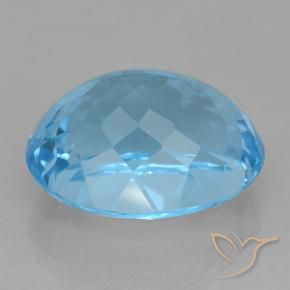 Topázio Azul Suíço Natural 22.13ct, oval, VVS