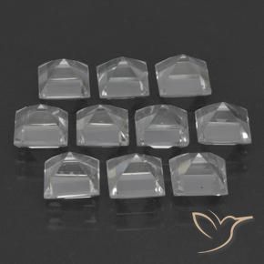 Pedras preciosas de Topázio Branco claro natural de 8.36 ct, Quadrado, VS