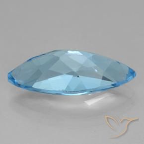 Topázio Azul Suíço Natural 3.63ct, Marquesa, VVS