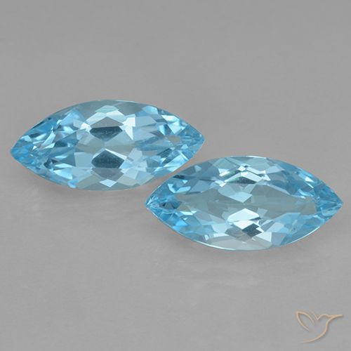 7.17ctw Natural Azul Suíço Topázio, Marquesa, VVS-VS