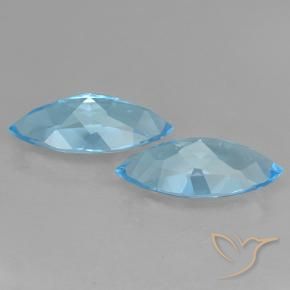 Pedras preciosas de Topázio Azul Suíço natural de 7.17 ct, Marquesa, VVS-VS