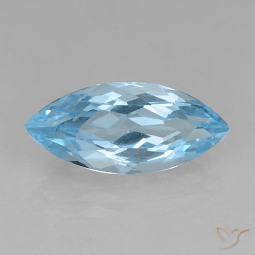 3.93ct Natural Céu azul Topázio, Marquesa, VVS