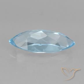 Topázio Céu azul Natural 3.93ct, Marquesa, VVS