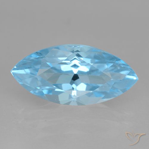 4.17ct Natural Azul Suíço Topázio, Marquesa, VS