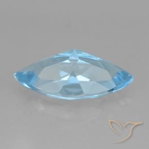 Topázio Azul Suíço Natural 4.17ct, Marquesa, VS