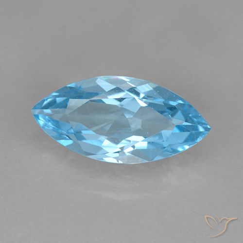 3.51ct Natural Céu azul Topázio, Marquesa, VVS-VS