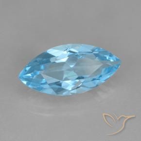 Topázio Céu azul Natural 3.51ct, Marquesa, VVS-VS