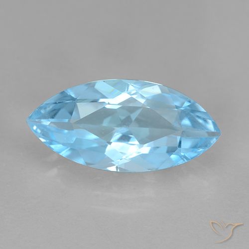 3.75ct Natural Céu azul Topázio, Marquesa, VVS-VS