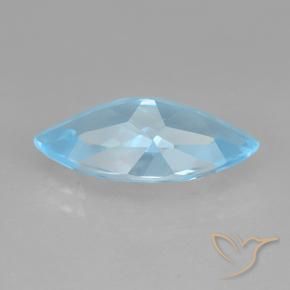 Topázio Céu azul Natural 3.75ct, Marquesa, VVS-VS