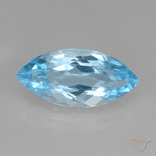 3.82ct Natural Céu azul Topázio, Marquesa, VVS-VS