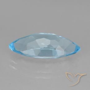 Topázio Céu azul Natural 3.82ct, Marquesa, VVS-VS