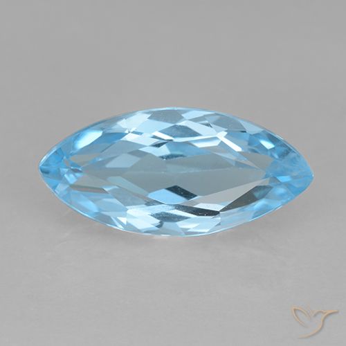 3.54ct Natural Azul Suíço Topázio, Marquesa, VVS-VS