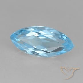Topázio Azul Suíço Natural 3.54ct, Marquesa, VVS-VS