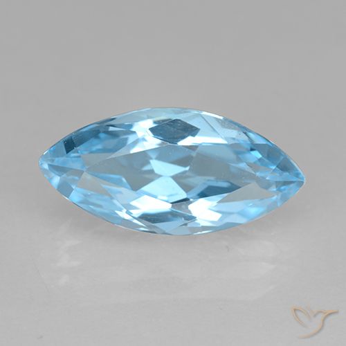 4.01ct Natural Céu azul Topázio, Marquesa, VVS-VS