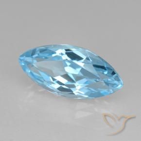 Topázio Céu azul Natural 4.01ct, Marquesa, VVS-VS