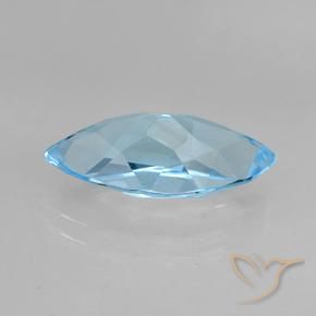 Topázio Céu azul Natural 4.01ct, Marquesa, VVS-VS