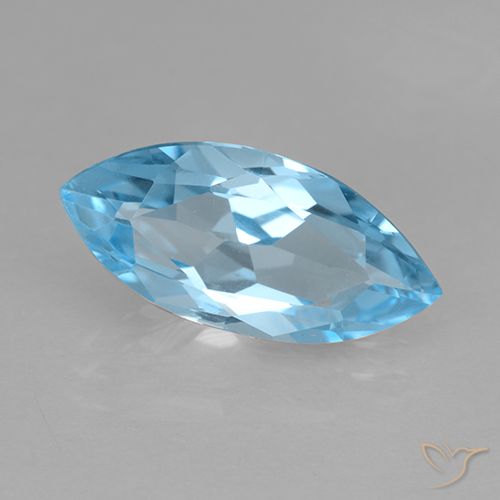 3.69ct Natural Céu azul Topázio, Marquesa, VVS-VS