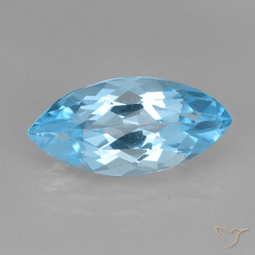 4.07ct Natural Céu azul Topázio, Marquesa, VVS-VS