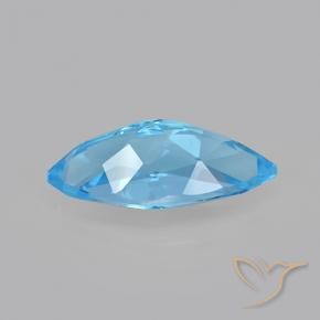 Topázio Azul Suíço Natural 4.06ct, Marquesa, VVS