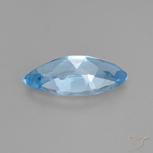 Topázio Céu azul Natural 3.75ct, Marquesa, VVS-VS