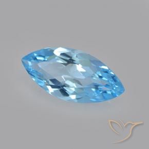 Topázio Azul Suíço Natural 3.19ct, Marquesa, VVS-VS